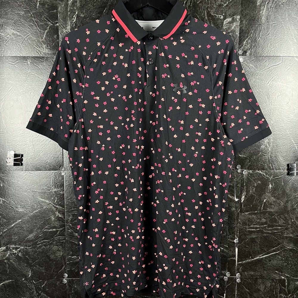 Under Armour Men's Black Iso-Chill Polo Shirt Medium